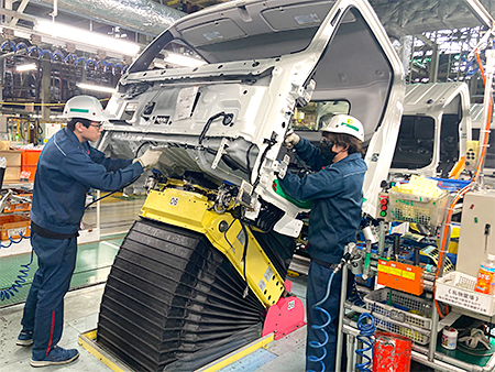 Isuzu production line where IM has been introduced