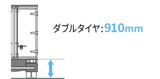 ダブルタイヤ:910mm